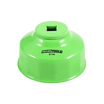 OEMTOOLS 87140 64mm 14 Flute Oil Filter Wrench, Green, 3/8 in Drive, Prevents Slippage, Wide Compatibility - style: 64 mm 14 Flute