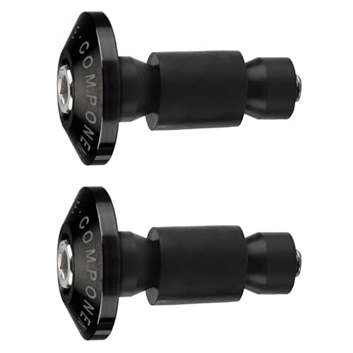 Unifizz Universal Motorbike Bar Ends 22mm 7/8inch CNC Aluminium Motorcycle Handlebar End Slider Plug Caps for Racing ATV Offroad Black