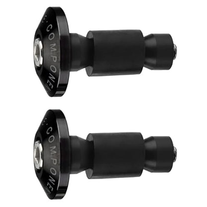 Unifizz Universal Motorbike Bar Ends 22mm 7/8inch CNC Aluminium Motorcycle Handlebar End Slider Plug Caps for Racing ATV Offroad Black