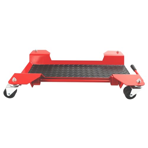 Bruce&Shark Motorcycle Center Stand Move Dolly Mover with 360 Degree Casters for Home Garage,Workshop, Display Room,500 lb Weight Capacity,Hardened Steel-Plate