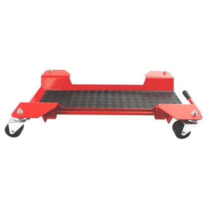 Bruce&Shark Motorcycle Center Stand Move Dolly Mover with 360 Degree Casters for Home Garage,Workshop, Display Room,500 lb Weight Capacity,Hardened Steel-Plate