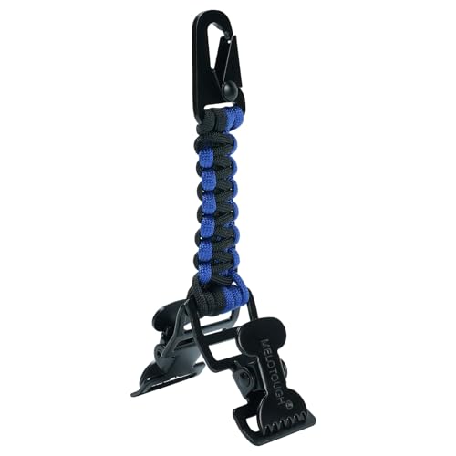 MELOTOUGH Glove Clips Tactical Glove Clip Paracord Work Glove Clip Holder with 2 Alligator Clips for Tactical Backpack,Tool Belt,Outdoor Accessory - color: Blue