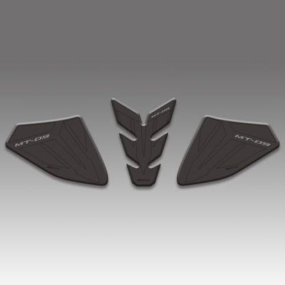 NIGHT CAT Motorcycle Fuel Tank Protector Compatible with MT-09 MT 09 MT09 Fuel Tank Pad Non-SlipTank Side Traction pad Gas Tank Sticker Set(Black) - color: Black