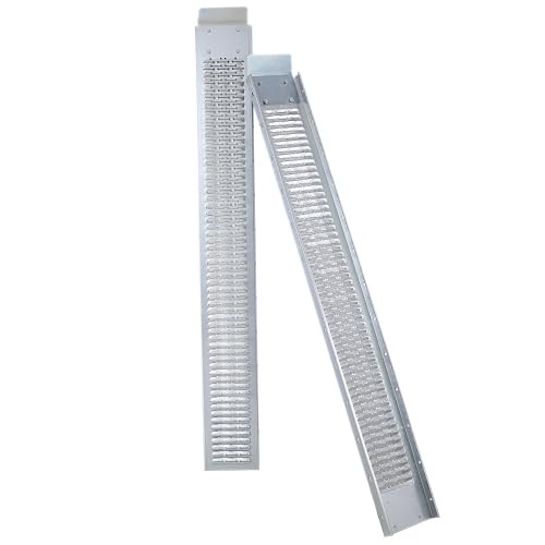 Loading Ramps, 960lbs Capacity Loading Ramps for Pickup Trucks, Steel Motorcycle Ramp, Dirt Bike Ramp for Truck, Lawn Mower, Snowblower, ATV, Quad, Pack of 2,with 4pcs Pedal (77" L) - size: 77" L