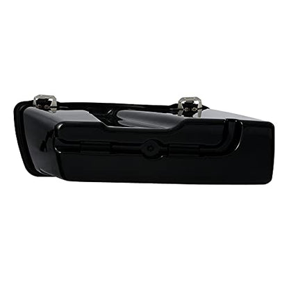 XMT-MOTO Hard Saddlebags Saddle bags for Harley 1994-2013 Touring models road glide, road king, ultra, street glide, electra glide and 1984-2017 Softail models,ALL BLACK - color: Gloss Black/black Latches, size: Standard