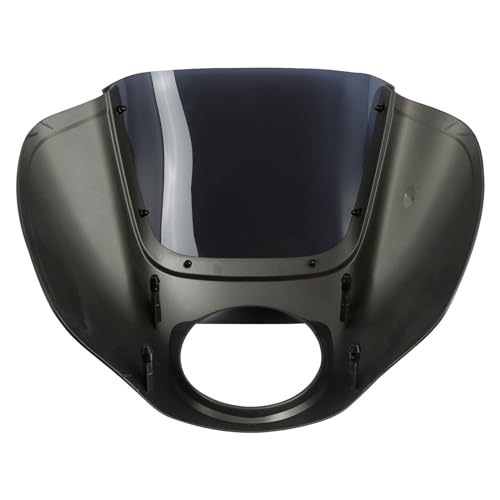 Front Headlight Quarter Fairing Windshield Fit For Harley Softail Low Rider FXLR S FXLRS 2018-2025 Street Bob FXBB FXBBS 2018-2025 Softail Standard FXST 2020-2024 Industrial Gray Denim - color: Fairing Industrial Gray Denim/Black Denim #3