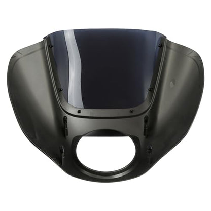 Front Headlight Quarter Fairing Windshield Fit For Harley Softail Low Rider FXLR S FXLRS 2018-2025 Street Bob FXBB FXBBS 2018-2025 Softail Standard FXST 2020-2024 Industrial Gray Denim - color: Fairing Industrial Gray Denim/Black Denim #3