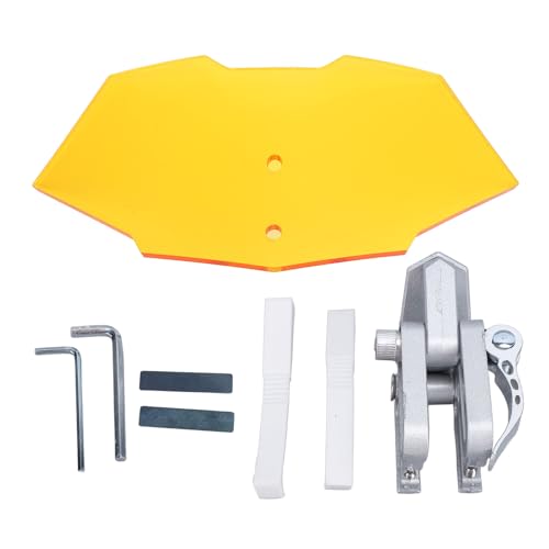 Motorcycle Acrylic Adjustable ClipOn Wind Deflector for Enhanced Comfort (Yellow) - size: Yellow