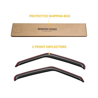 in-Channel Window Visors for 2007-2014 Ford E-150 E-250 E-350 E-450 Super Duty, Rain Guards Shields Vent Deflector Shade Dark Smoke for E150 E250 E350 E450, 2PCS - style: For 2007-2014 | Ford E-150/ E-250/ E-350/ E-450 | In-Channel