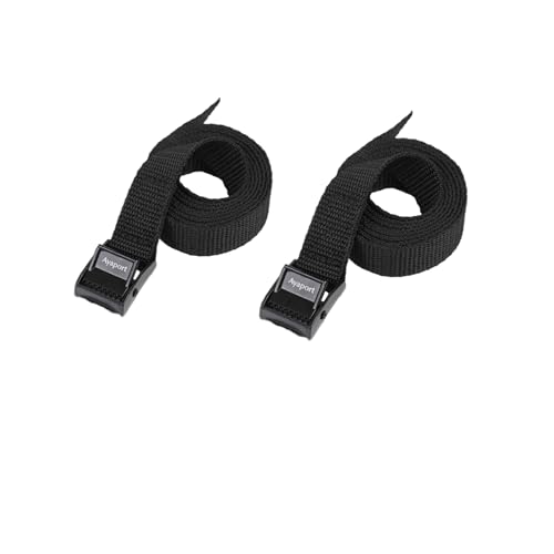 Ayaport Lashing Strap Tie Down Straps with Adjustable Cam Buckle Nylon Cinch Strap for Packing Cargo, Bike, Luggage Black 2 Pcs (Black, 0.75'' x 4') - size: 0.75'' x 48"-2pcs
