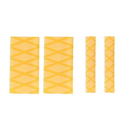 Non-Slip Rubber Grip Glove Motorcycle Handle Cover Universal Heat Shrinkable Grip Cover Sleeve Handlebar Covers Handlebars Grips - color: Full set-Yellow