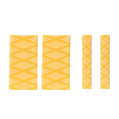 Non-Slip Rubber Grip Glove Motorcycle Handle Cover Universal Heat Shrinkable Grip Cover Sleeve Handlebar Covers Handlebars Grips - color: Full set-Yellow