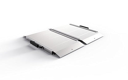 EZ-ACCESS Traverse 2 Foot Durable Aluminum Singlefold Edgeless Curbless Portable Folding Loading Ramp with Carrying Handles, Silver - size: 2 Foot, style: Singlefold Edgeless