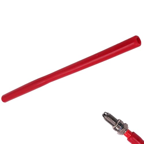Universal Car Spark Plug Socket, Flexible Rubber Spark Plug Puller with Double-ended Sleeve, Reusable Removal & Installation Stick, Portable Tool for Cars Motorcycles (Red)