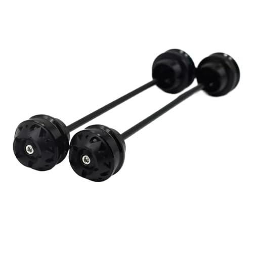 Compatible with Z900 Z900RS Z900SE Z650 NA400 N650 Motorcycle Front Rear Axle Fork Wheel Crash Sliders Protector Pad(Black) - color: Black