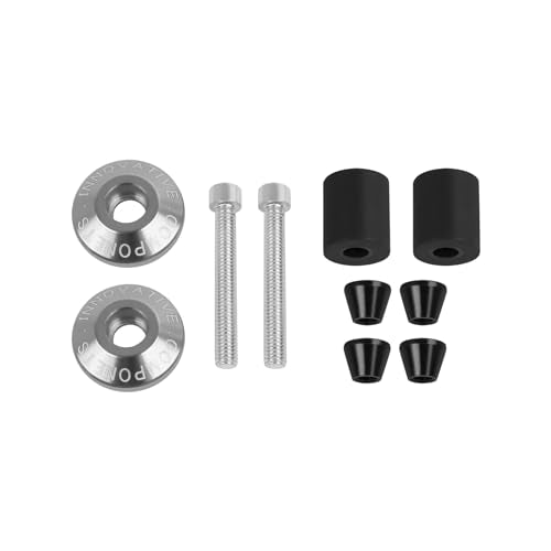 Motorcycle Bar End Plug Handlebars End Caps Grips Replacement for Yamaha Kawasaki Honda BMW Suzuki and All 7/8" Handlebar Grip - color: sliver