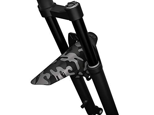MTB Front Wheel Mud Guard - Lightweight & Durable Protection - Universal Fit - Protect Against Mud, Water Spray and More - color: Camo/Black