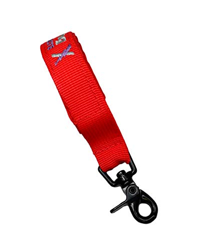 Lightning X Fireman's Deluxe Firefighter Turnout Gear Glove Strap for First Responder - color: Red