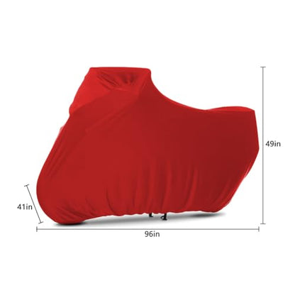 WinPower Indoor Motorcycle Cover, Soft Stretch Elastic Dustproof Scratchproof Cover for Motorbikes, 96inches - size: XL(96 x 41 x 49 inches)