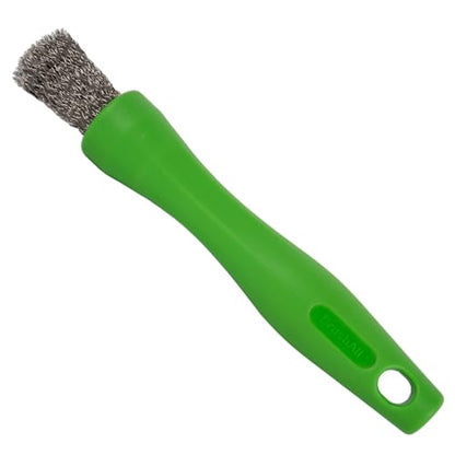 BrushAll® Wire Hand Brush with Ergonomic Handle and Tightly Packed Bristles for Kitchen, Garage, Indoor, Outdoor (Stainless Steel) Patent Pending - color: Stainless Steel