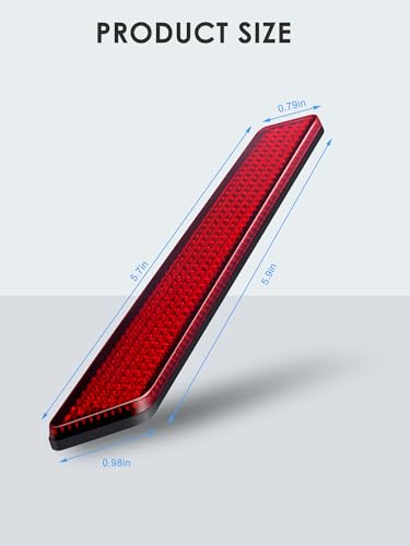 Saddlebag Reflector Inserts, Red Saddle Bag Reflectors Compatble for Harley Davidson Street Glide Ultra Limited Electra Glide Road Glide Road King 2014-2024 - color: Red