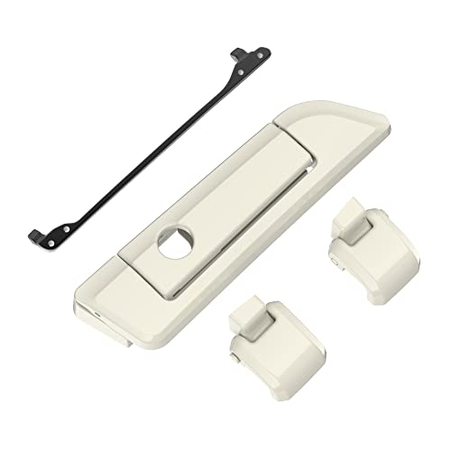 Moto Onfire Birch White Tour Trunk Luggage Latches Hinges Fit for AB Harley Touring Razor Chopped King Tour Trunk Luggage - color: Birch White