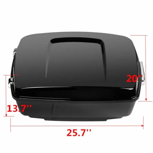 TCMT King Motorcycle Trunk Backrest Pad Two Up Mounting Rack Fit For Harley Touring 1997-2008 Electra Glide Road Glide Street Glide Pack - color: No Speaker Holes: Style C Chrome Rack
