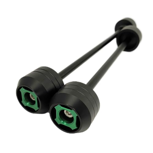 Front Rear Wheel Axle Fork Sliders Compatible for Suzuki Dr-Z 400 Drz400 Motorcycle Left Right Side Falling Crash Protector Guard Pads - color: Green