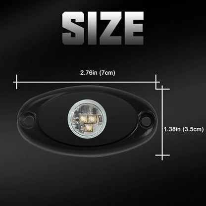 SUNPIE 20 Pods White Rock Lights – Quick Connect, 3 High Power Chips, 5M Extension Wires, Mounting Pads Included, 6000K Pure White, IP67 Waterproof, Fits Trucks, SUV, ATV, UTV, Trailer - color: White, size: 20 Pods