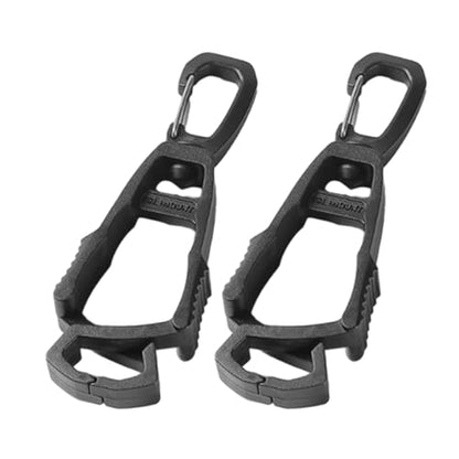 2 Pcs Gloves Belt Clips Hanger Gloves Holder Grabbers Clip Holder Work Clip Keeper Easy to Use Belt Clips Clamp Lightweight Connector - color: Black
