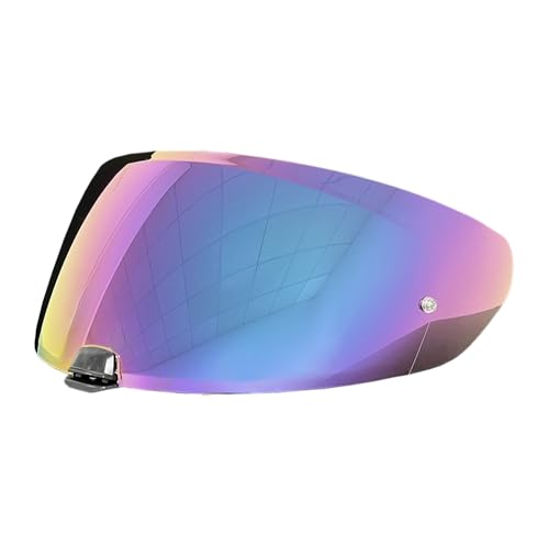 HJ-31 Helmet Visor for i70/i10,UV Protection Windproof Moto Helmet Visor Shield Helmet Accessories Compatible with HJC i70 i10(Rainbow) - color: Rainbow