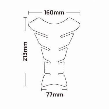 Keiti Motorcycle Universal Tank Pad Original (3D Carbon) - color: 3D Carbon