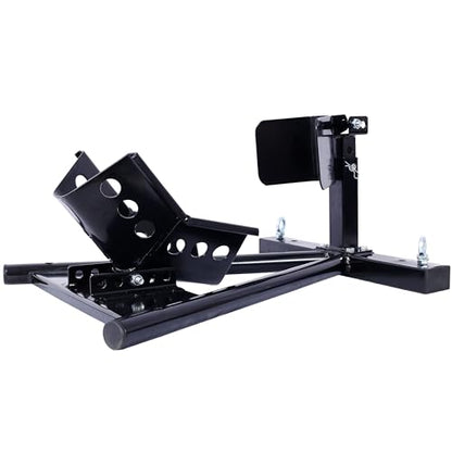 Gecheer Motorcycle Fork Chock Stand for 17"-21" Front Wheels, Steel Construction with Safety Lock for Secure Storage and Transport