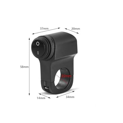2PCS Motorcycle Handlebar Switch 12V ON-Off Light Toggle Switches Waterproof Aluminum Alloy ATV Compatible with Motorcycle ATV UTV Scooters 7/8" Handlebars (22mm) - size: ON-Off