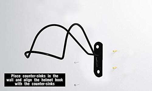 Strong Iron Rack for Electronic Helmet Wall Mounted | Helmet Storage Display | Helmet Collection Wall Hanger Stand | No Helmet