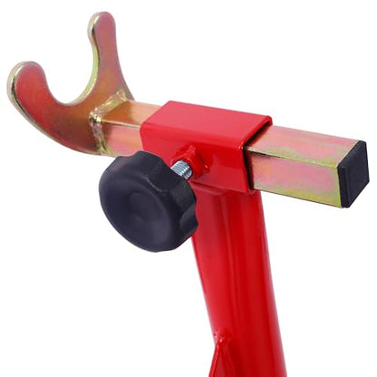 Motorcycle Stand 1000LB - Heavy Duty Sport Bike Front and Rear Wheel Lift, Adjustable Swingarm Paddock Stands, Industrial-Grade Steel (Red) - color: Red
