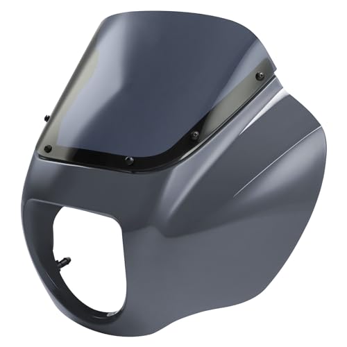 Front Headlight Quarter Fairing Windshield Fit For Harley Softail Low Rider FXLR S FXLRS 2018-2025 Street Bob FXBB FXBBS 2018-2025 Softail Standard FXST 2020-2024 Gunship Gray - color: Fairing Gunship Gray