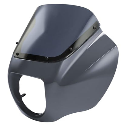 Front Headlight Quarter Fairing Windshield Fit For Harley Softail Low Rider FXLR S FXLRS 2018-2025 Street Bob FXBB FXBBS 2018-2025 Softail Standard FXST 2020-2024 Gunship Gray - color: Fairing Gunship Gray