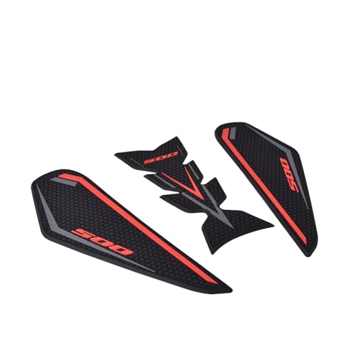 Motorcycle Side Fuel Tank pad Traction Pad Gas Knee Grip Protective Sticker Tankpad Protector fit for Ka&wa&sa&ki NINJA500/Z500 NINJA 500/Z 500 2024 2025 (Red) - color: Red