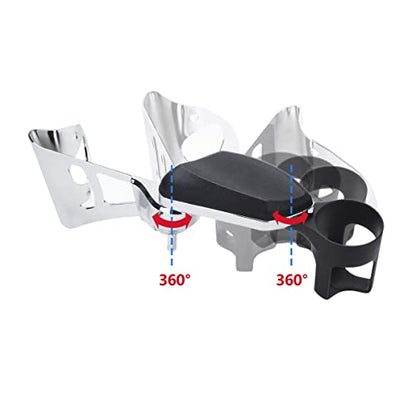 Passenger Armrests with Removable Cup Holder Compatible with Harley Touring Road Glide Electra Glide Tri Glide 2014-2023