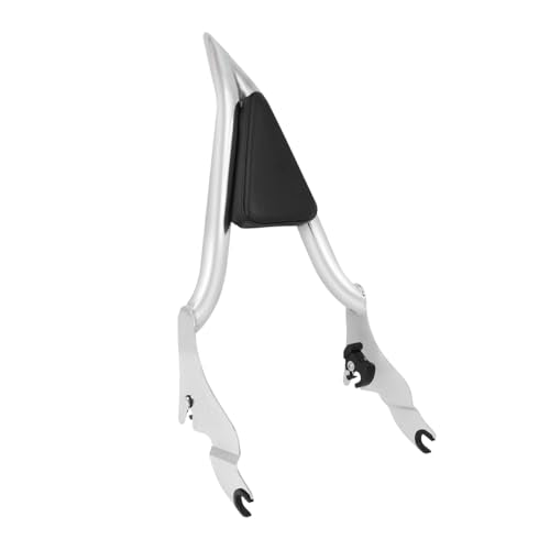 Motorcycle 16" Sissy Bar, Integrated Passenger Backrest Fit For Harley Touring Road King Street Glide Road Glide 2009-2025 Chrome - color: Chrome, size: 16"-Integrated