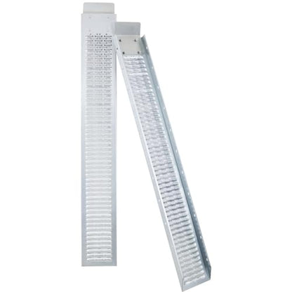 960lbs Capacity Loading Ramps for Pickup Trucks, Steel Motorcycle Ramp, Dirt Bike Ramp for Truck, Lawn Mower, Snowblower, ATV, Quad, Pack of 2,with 2pcs tie Straps,1pair Gloves (66" L-1) - size: 66" L-1
