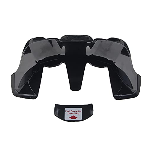 Motorcycle RX7X RX-7X Racing Air Spoiler Wing Diffuser Extension Optinal Parts for ARAI RX7X RX-7X RX7V RX7 RR5 (Black) - color: Black