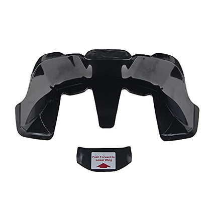 Motorcycle RX7X RX-7X Racing Air Spoiler Wing Diffuser Extension Optinal Parts for ARAI RX7X RX-7X RX7V RX7 RR5 (Black) - color: Black