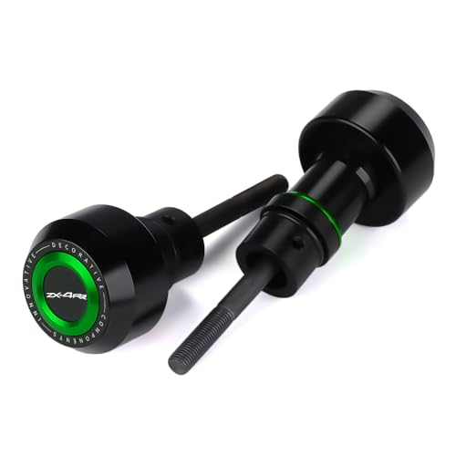 Motorcycle Frame Sliders Crash Bar Protector Compatible with Ninja ZX4R ZX4RR 2023 2024 2025 2026 | No Cut Kits Engine Fairing Guard Falling Protection ZX-4R ZX-4RR Accessories (Green-1) - color: green-1