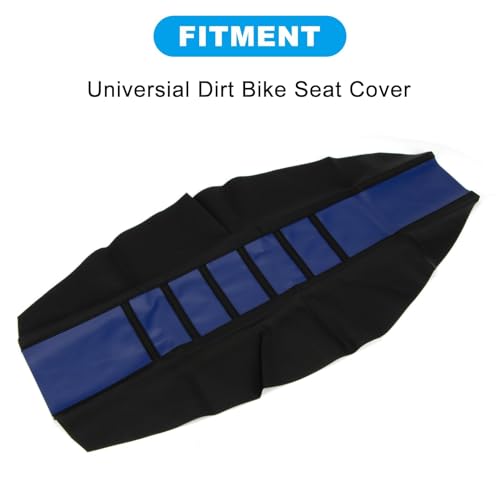 PSLER Dirt Bike Seat Cover, Universal Motorcycle Seat Cushion Covers Rubber Soft Seat Cover for Most Dirt Bike Pit Bike Motorcycle (Blue) - color: Blue