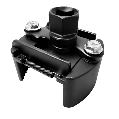 Oil Filter Wrench for Car, 2-3/8 to 3-1/8 Inch Adjustable Oil Filter Remover with Non-Slip Serrated Jaws, 1/2" Drive Wrench Cap Style Removal Tool for Spin-on Engine Filters