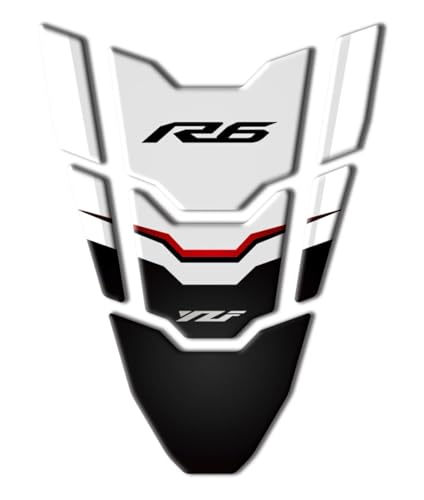 Tank Sticker for YZF R6 R 6 Motorcycle Accessory Fuel Tank Sticker Protector Decal Oil Gas Tankpad Stickers Accessories - color: Black white