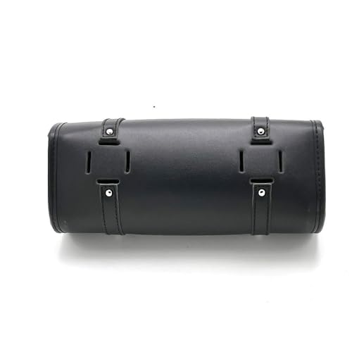 Motorcycle Bag with lock Universal PU Leather Motorbike Fork Bag Saddlebags Handlebar Bag Sissy Bar Storage Tool Bag-31cm (Style B) - style: Style B