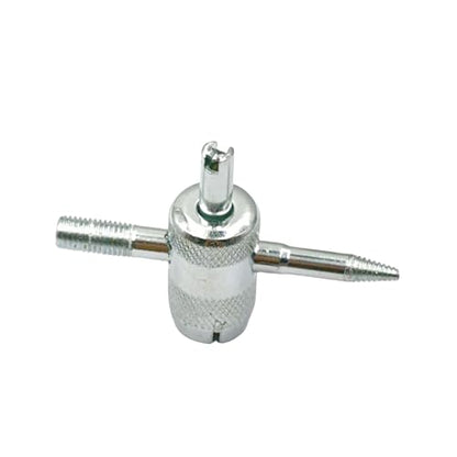 1Pcs 4-Way Tire Valve Stem Core Removal Tool, 4-in-1 Tyre Valve Core Tool Tire Stem Core Wrench Multifunctional 4 Way Valve Stem Remover Tire Repair Tool Compatible with Car Motorcycle Bicycle
